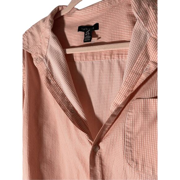 Van Heusen Men's Checkered Large Button Down Dress Shirt - Picture 4 of 5